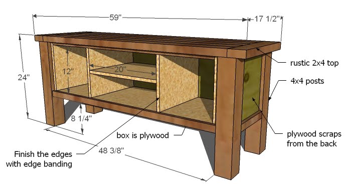 woodworking plans media console